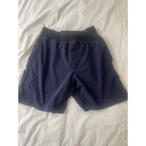 FABLETICS MENS FUNDAMENTAL LINED TRAINING SHORT 7" Ins Stretch Blue sz S Shorts